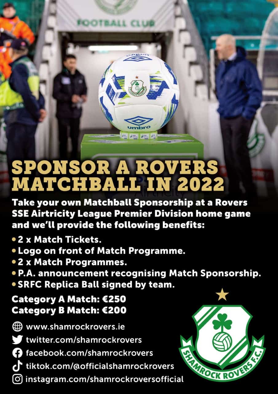 Matchday Packages - Shamrock Rovers