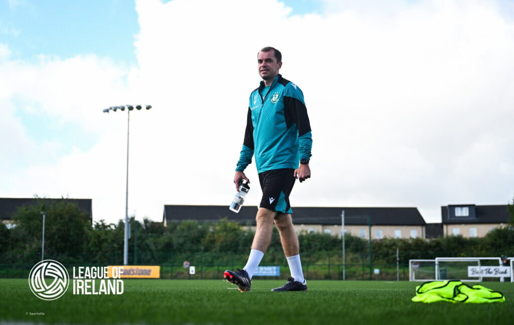 Shamrock Rovers football player on the field, Irish soccer team, sports, training, League of Ireland.