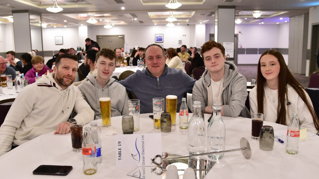 Celebrating Shamrock Rovers fans at a team event, showcasing fan loyalty and club spirit in Ireland.