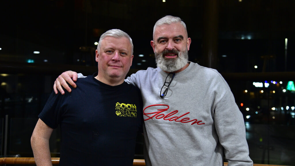 Supporters of Shamrock Rovers FC celebrating at the stadium.