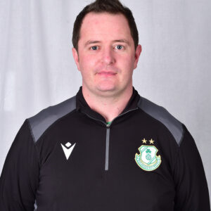 Dale Fitzsimons in Shamrock Rovers training kit, showcasing team logo and sportswear.