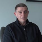 Gary O'Neill speaking during an interview at Shamrock Rovers.