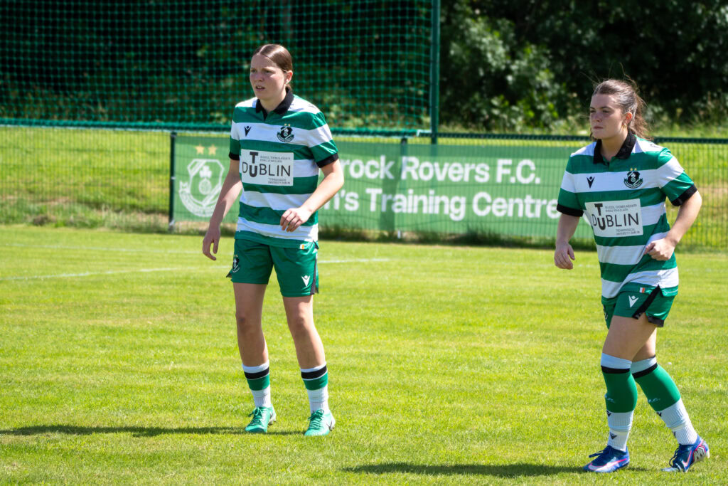 Shamrock Rovers women footballers training at TU Dublin Tallaght Campus.