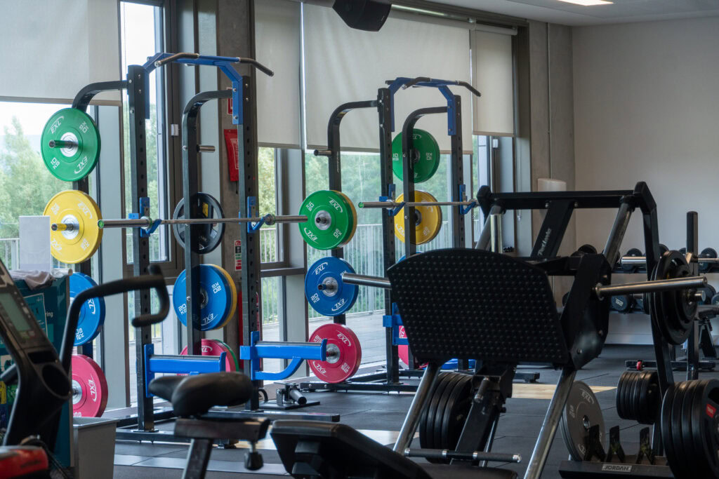 Gym equipment at SRFC Women’s Facility at TU Dublin Tallaght Campus.