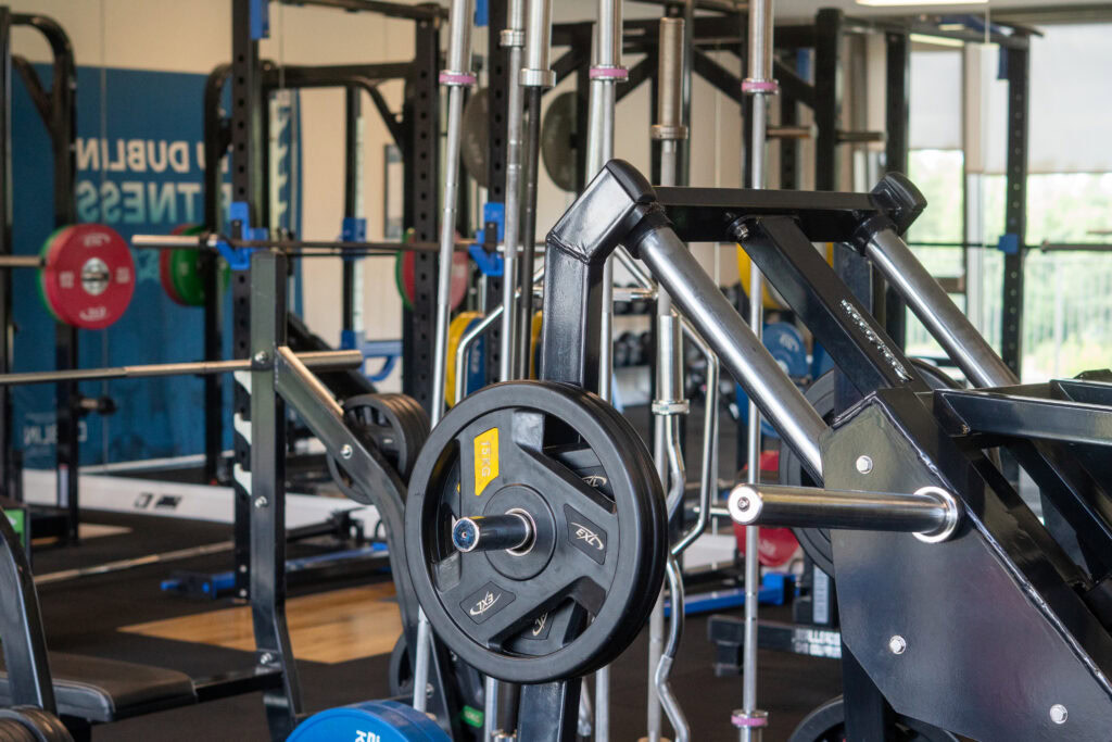 Gym equipment at SRFC Women’s Facility at TU Dublin Tallaght Campus.